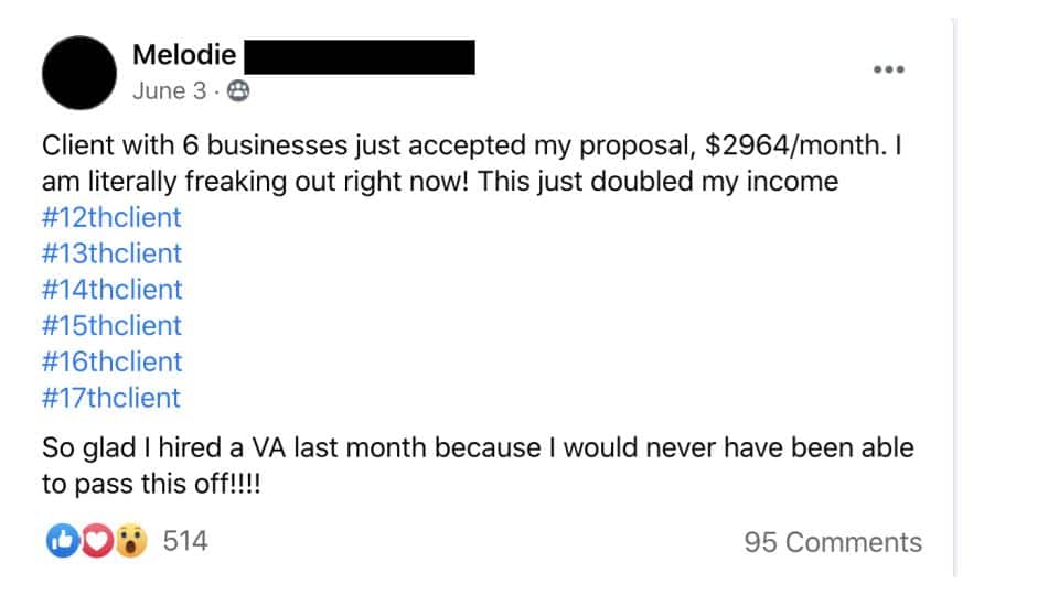 Melodie Bookkeeper Launch Testimonial